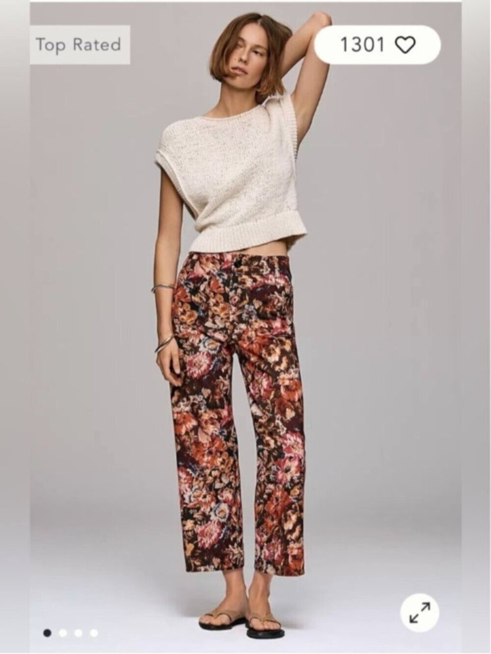 NWT Size 27P  -Maeve Colette Ponte High-Rise Wide-Leg Cropped Pants (US$ 138)